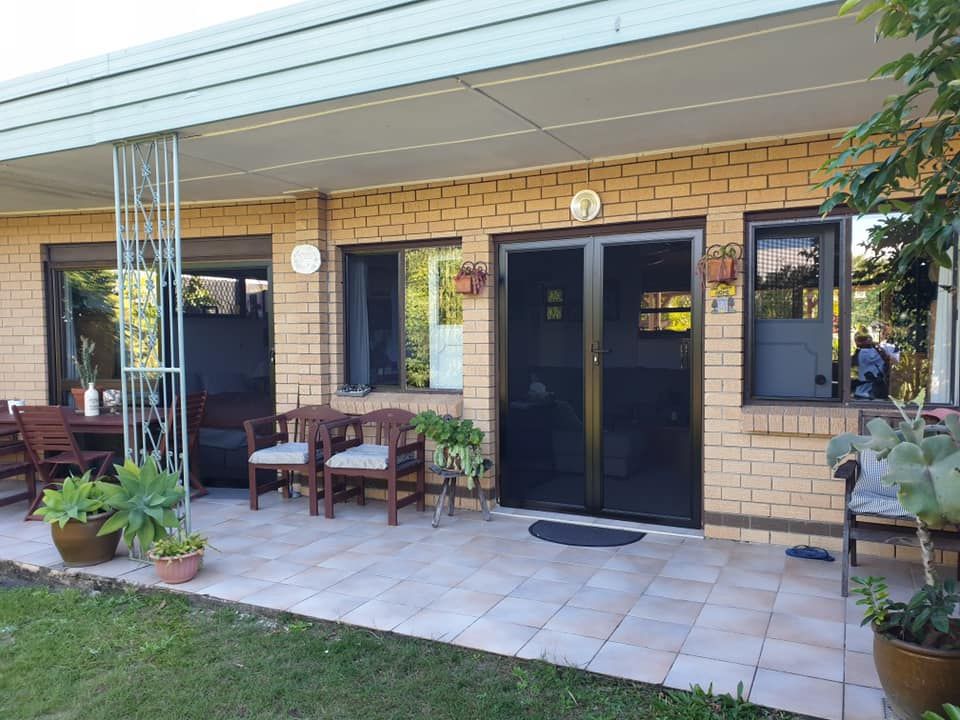 Silver Door and Security Screen Door, Both Open — Screen Factory In Billinudgel, NSW