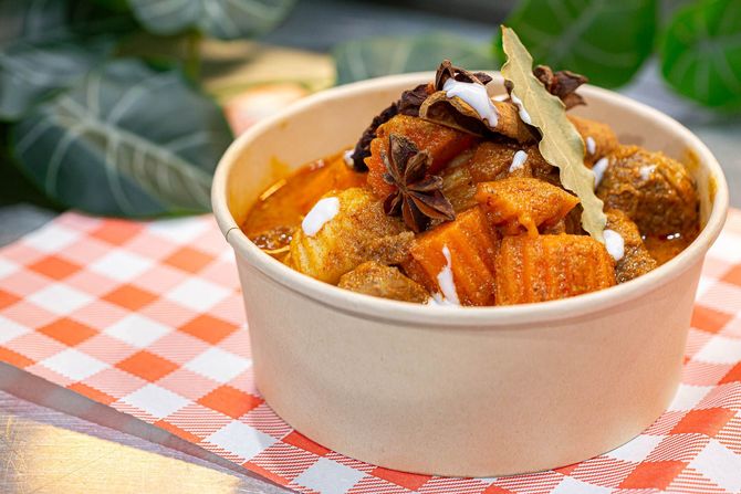 Beef Brisket Massaman Curry at La Ros Dee - Spanish & Thai Takeaway  in Civic, Canberra CBD