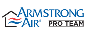 Armstrong Air logo with a house, red/blue air, and