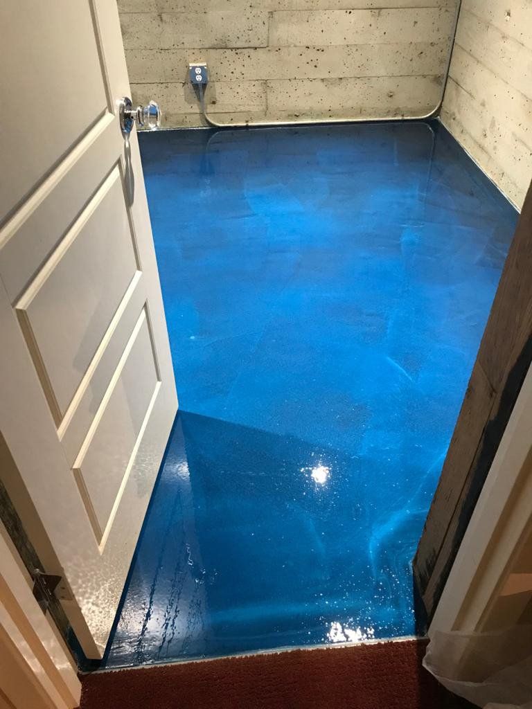 Blue Metallic Epoxy Flooring | Salem, OR | Elite Surface Coatings