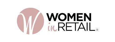 A logo for women in retail with a pink circle in the middle.