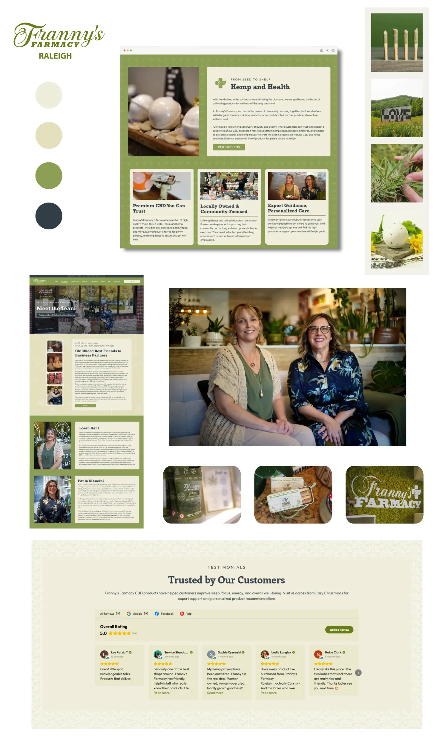 Franny's Farmacy Raleigh web project sample