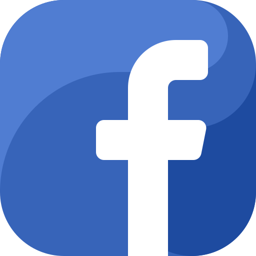 Facebook logo icon in blue with a white lowercase “f”