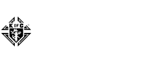 Knights of Columbus emblem with cross, anchor, and sword.