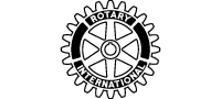 Rotary International logo: a gear with the words