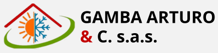 il logo di Gamba Arturo & c. s.a.s. è rosso e nero .