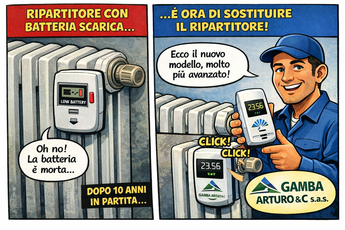 il+ripartitore+dicalore+esaurito+va+ cambiato+Gamba +Arturo & c. s.a.s.
