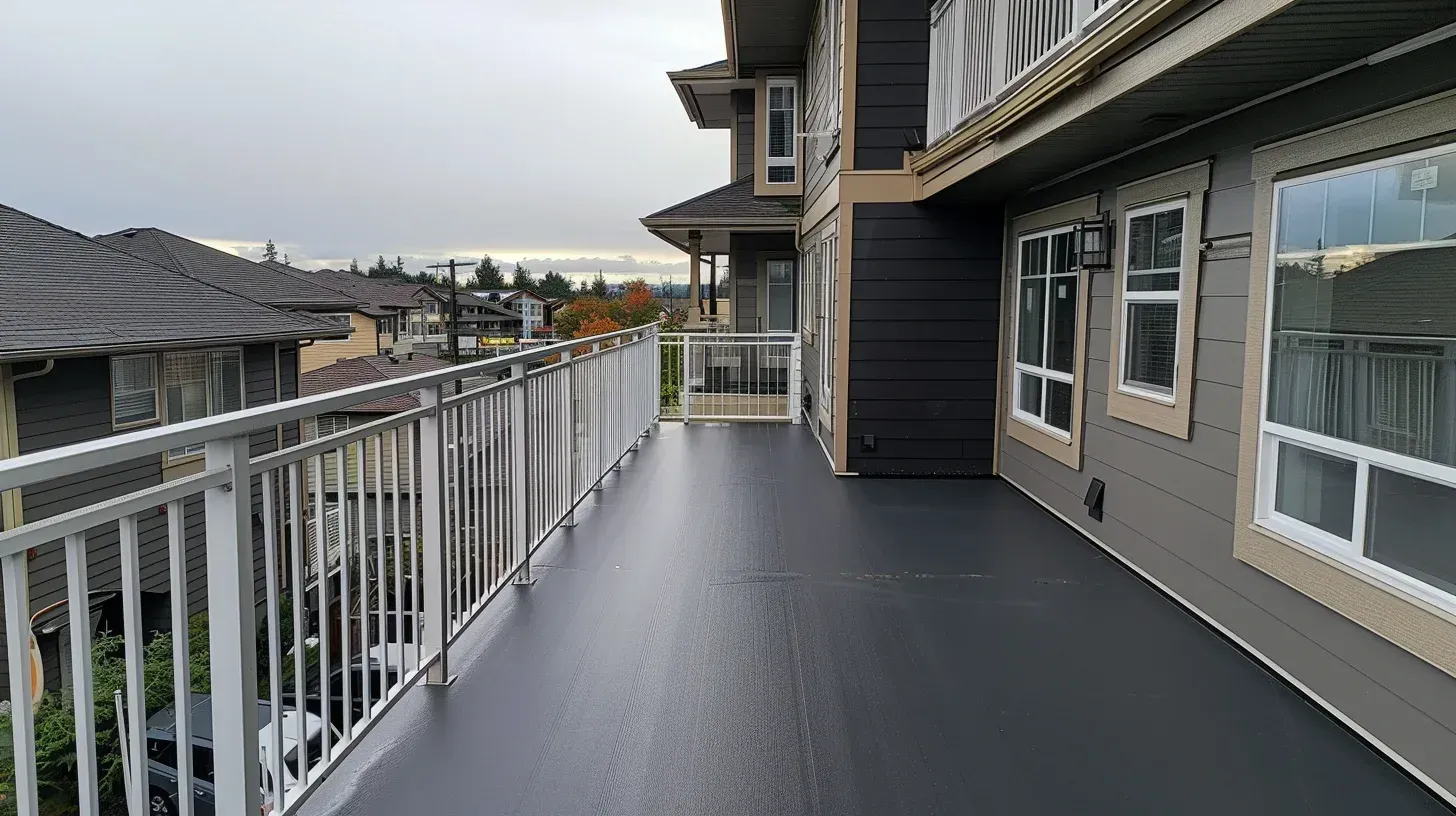 Black Metal Rail Deck Burnaby bold contrast railing that frames deck aesthetics. Little maintenance required. Strong modern presence.
Natural Timber Shade Pergola Burnaby brings organic warmth and soft filtered daylight. Add curtains or overhead lights for style. A cozy, timeless feature.
Covered All-Weather Deck Burnaby increases outdoor usable days massively. Rain doesn't matter when the roof protects seating, cooking and lighting. The most valuable upgrade for BC climate.
Rooftop Lounge Deck Burnaby adds sectionals, fire features and LED light ambiance facing city views. Perfect for parties or quiet sunsets. A home-defining showcase feature.