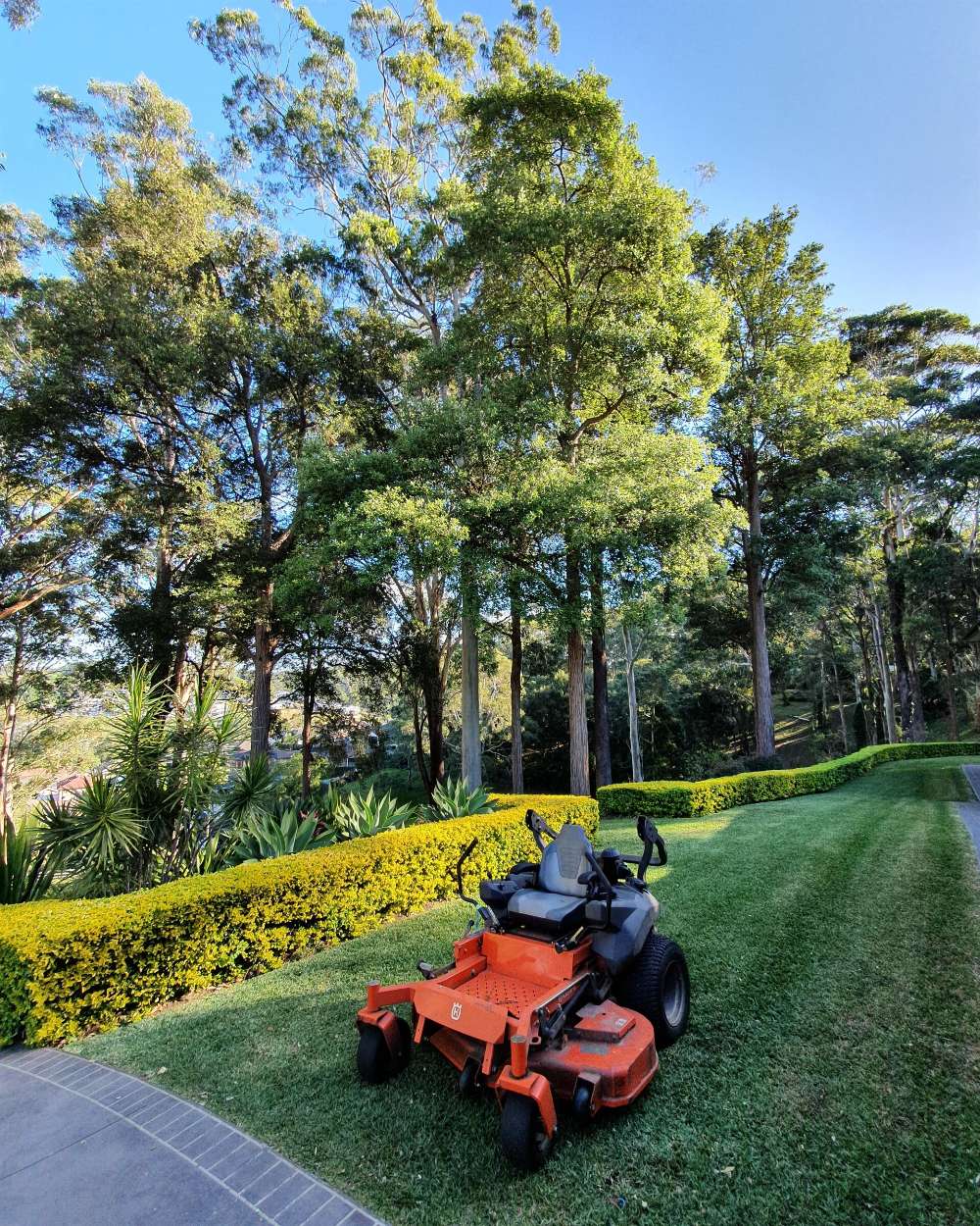 Ride On Lawn Mower on Lawn — Landscaping inspiration in Matcham, Central Coast