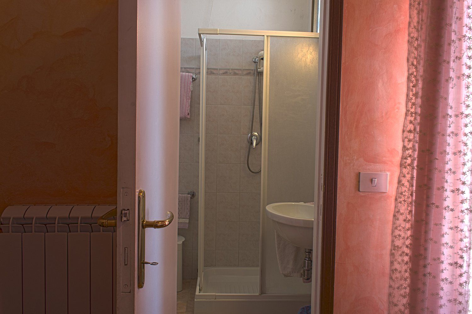 shower cabin for bathroom in hotel room