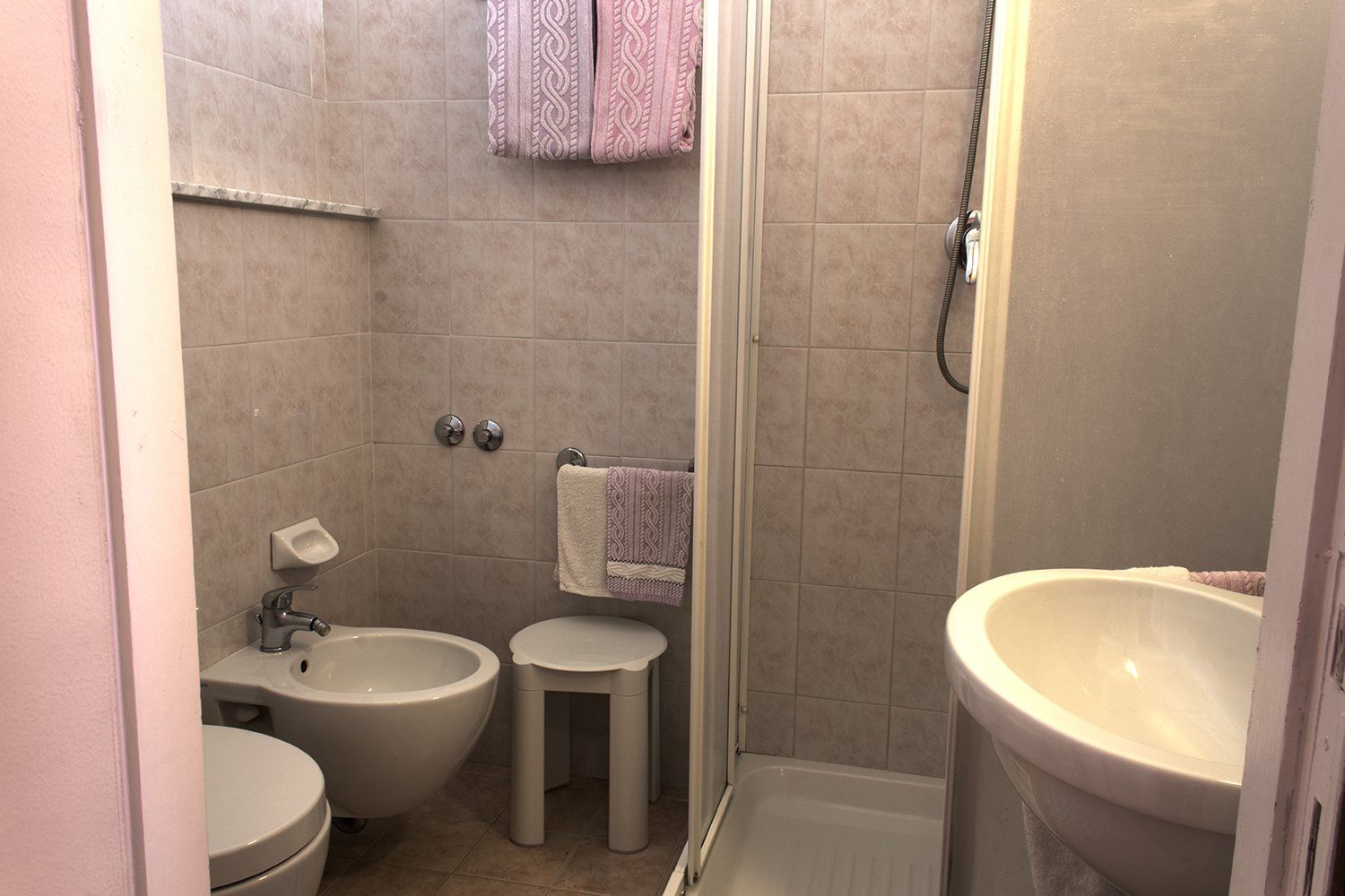 bathroom in the room of the hotel