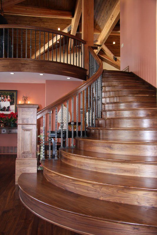 American walnut staircase