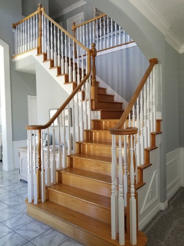 hardwood floor stairs