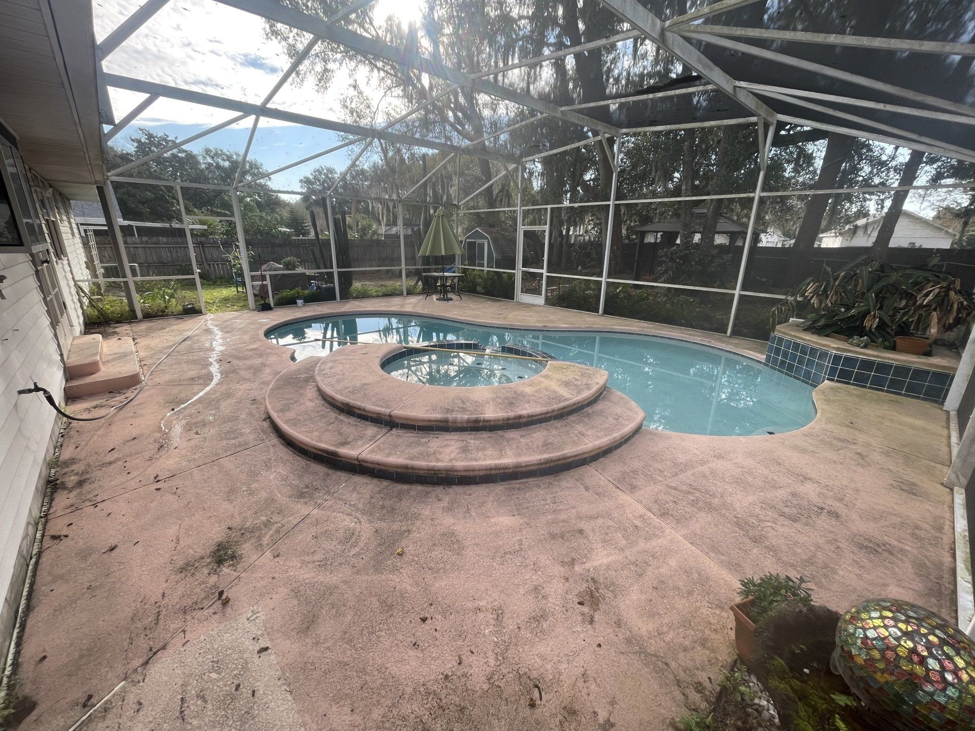 Expert pressure washing for patio and pool deck cleaning in Orlando