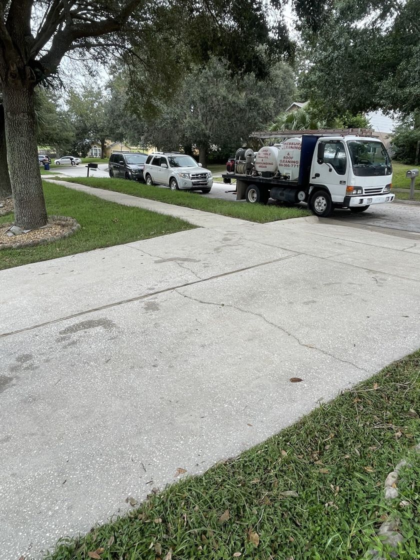 Effective pressure washing to eliminate grime from driveways and sidewalks