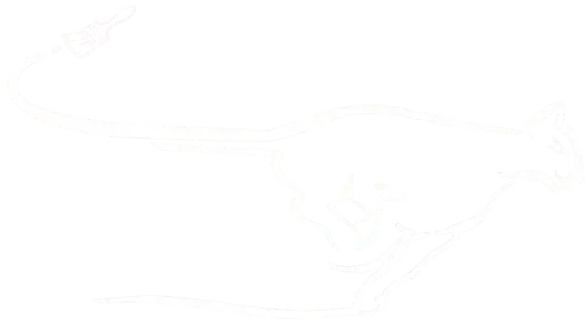 Dinosaur skeleton outline, showing head, body, and legs.