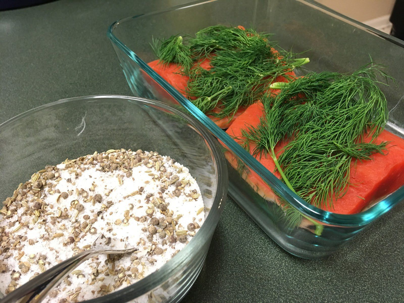 salmon prepped