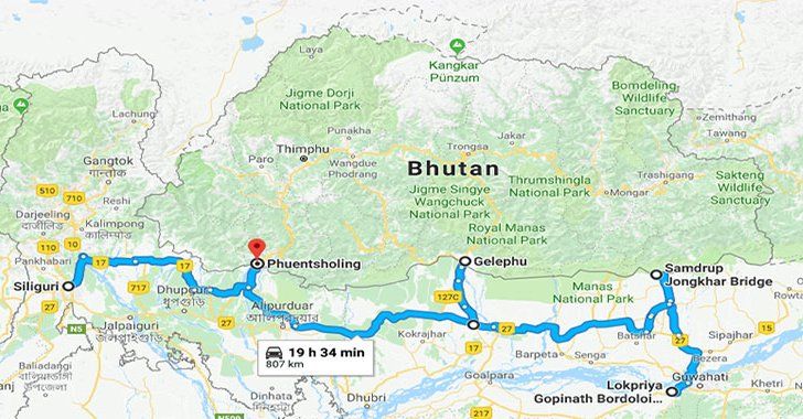 Entry into Bhutan by road