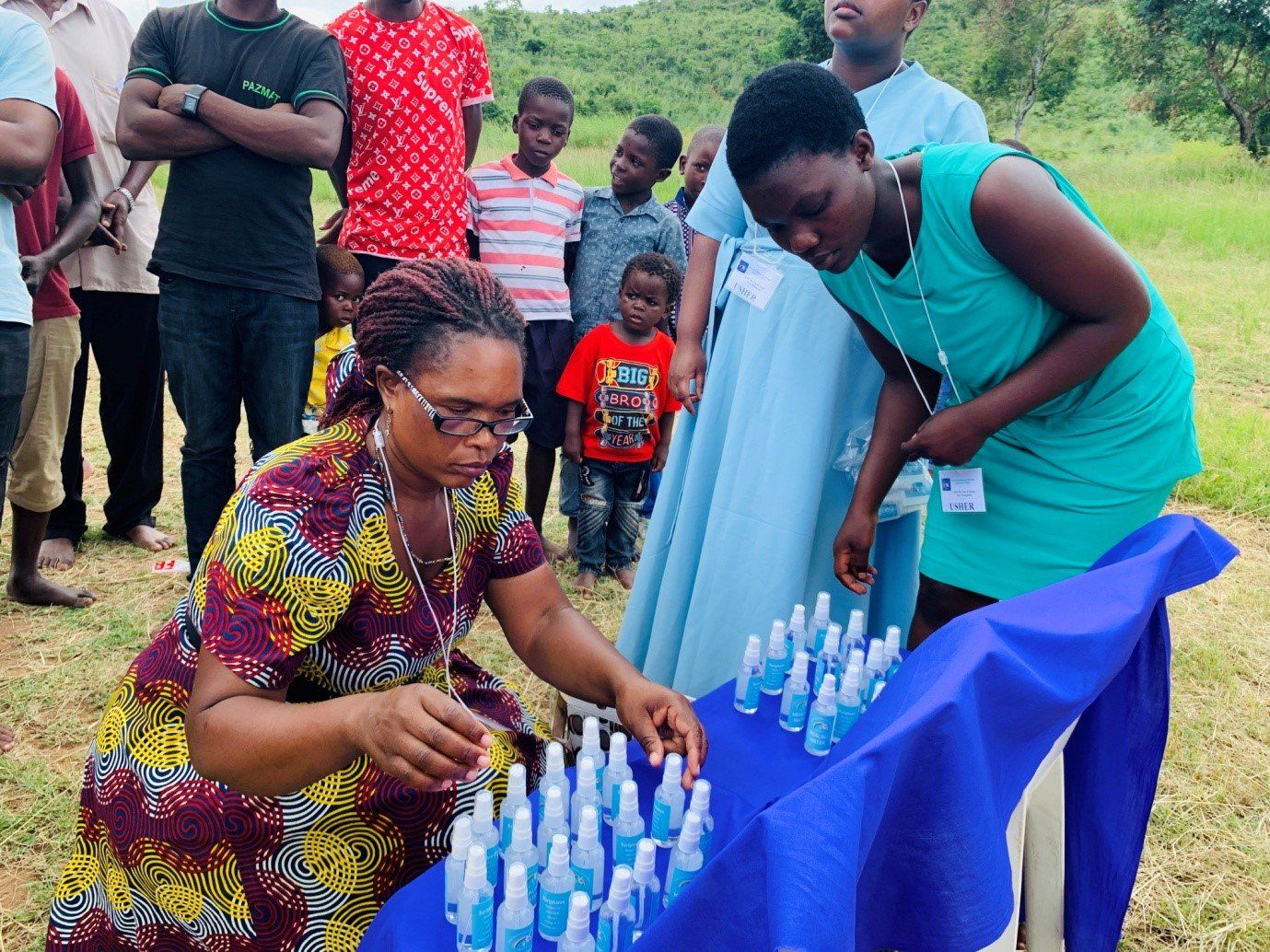 Looking at hand sanitiser