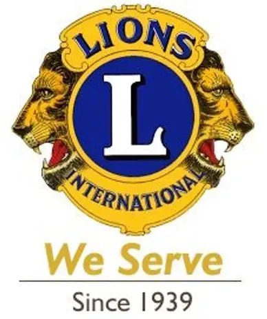 The logo for the lions international says we serve since 1939