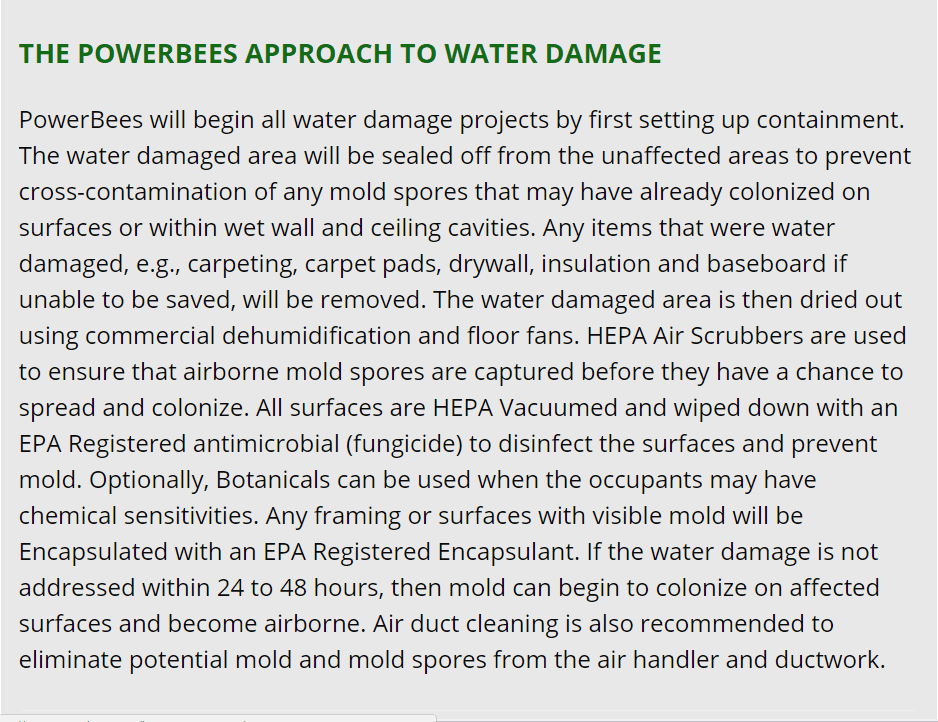 ASHLAND water damage