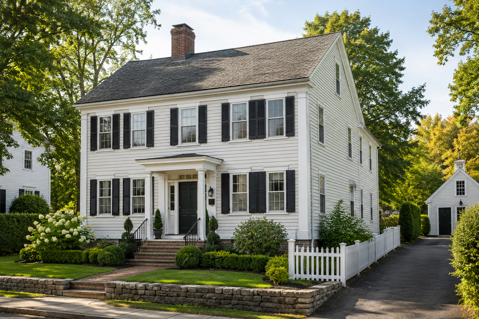PowerBees performing professional dryer vent cleaning in a historic colonial home in Natick, Massachusetts to improve airflow and dryer efficiency.