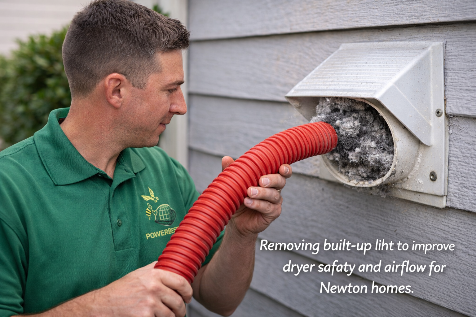 Dryer vent cleaning service for residential home in Newton Massachusetts