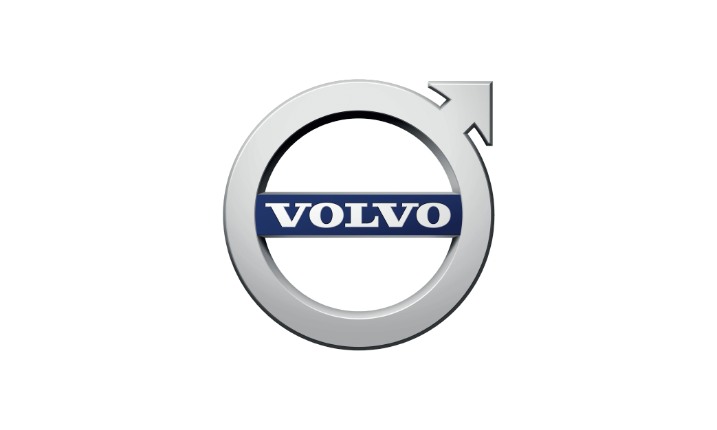 The volvo logo is shown on a white background.