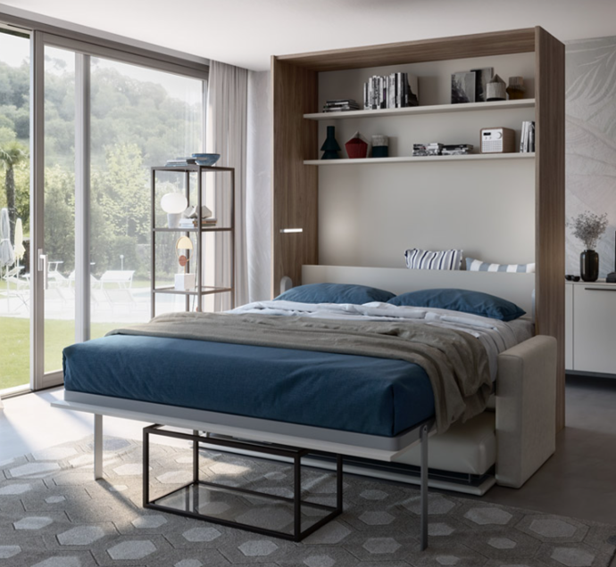 divano letto aperto