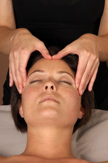 Woman Enjoying Head Massage — Appleton, WI — Advanced Therapeutic Touch & Kay’s 3D Brows