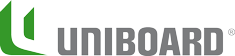 Un logo pour une entreprise appelée uniboard avec une flèche verte.