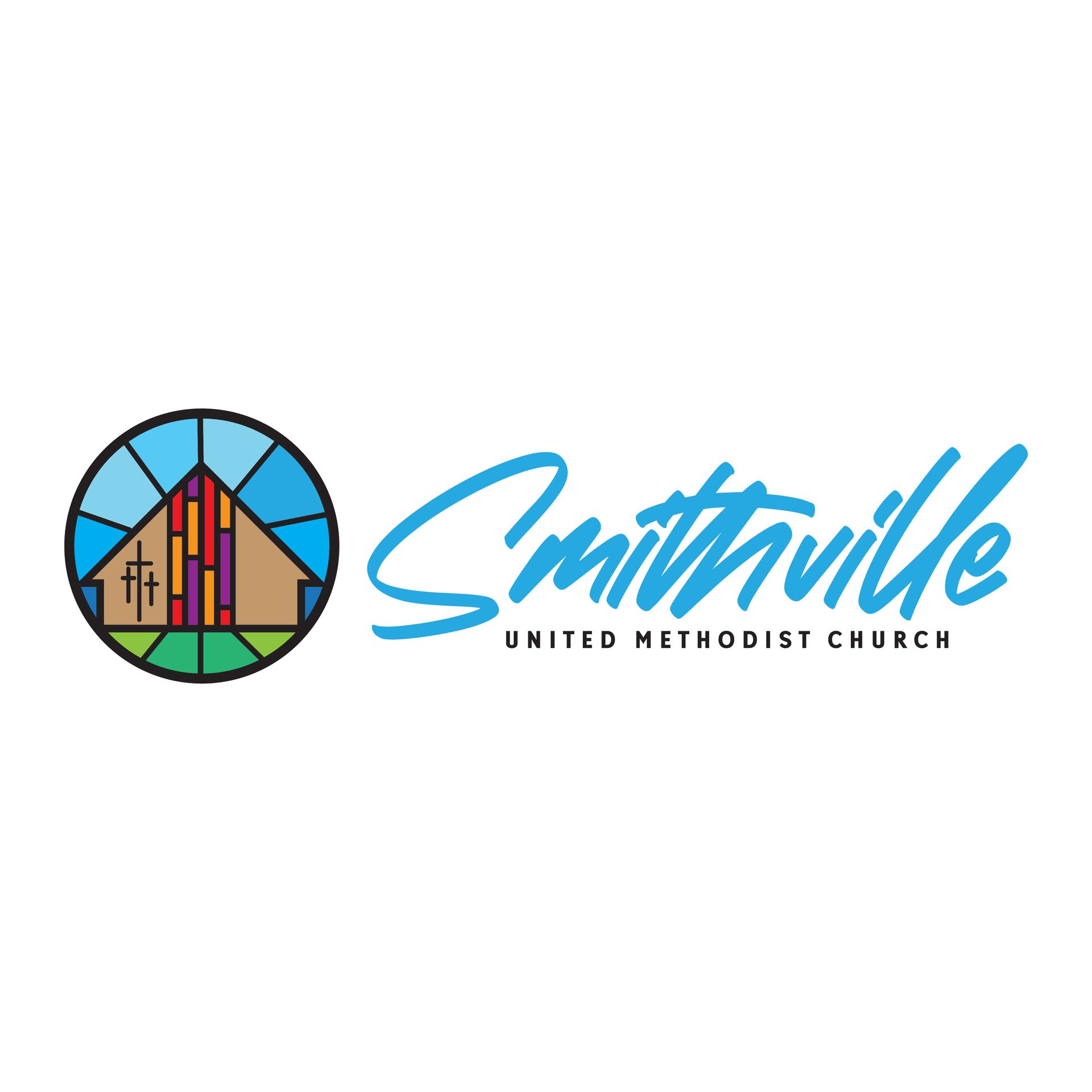 A logo for a church called smithville united methodist church