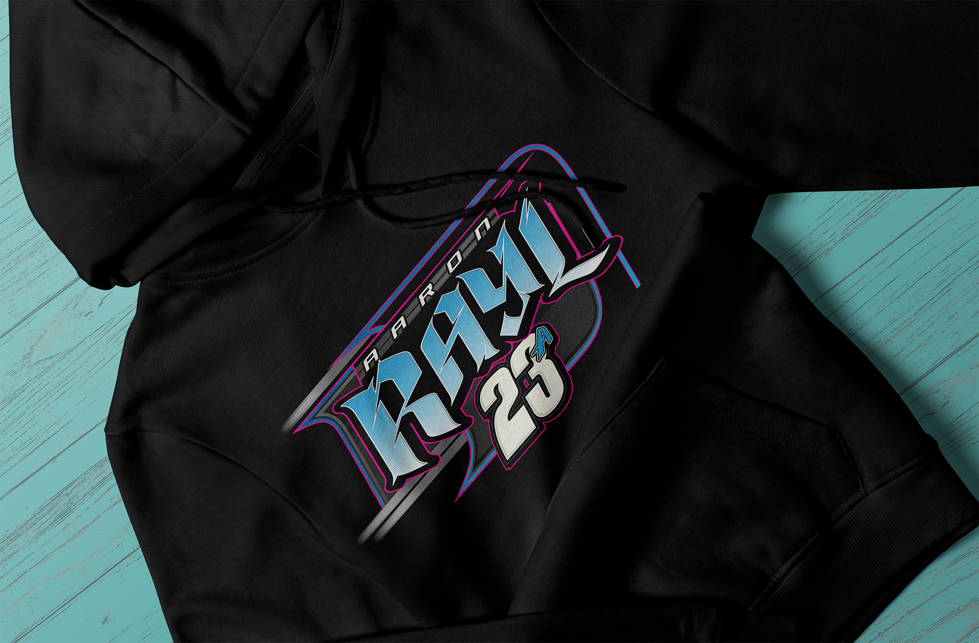 A black hoodie with the number 23 on it