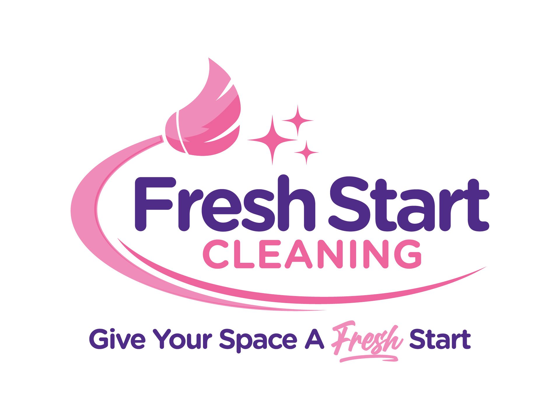 The logo for fresh start cleaning give your space a fresh start.