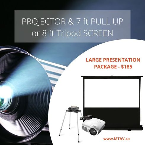 Projector and Screen rental by MTAV.ca
