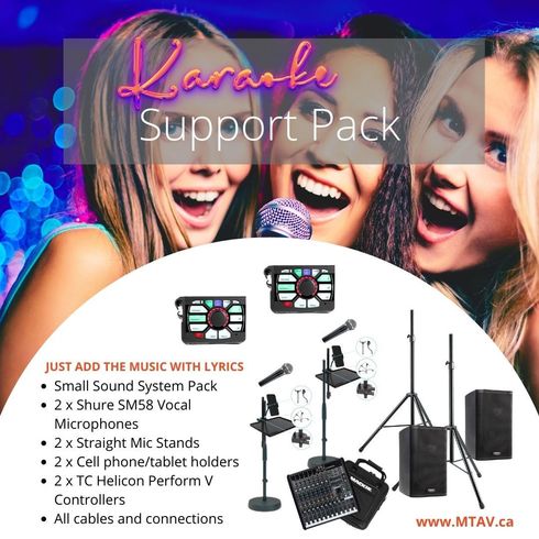 Karaoke Support Rental Package by MTAV.ca