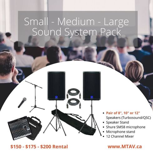 Sound System Rental Packages by MTAV.ca