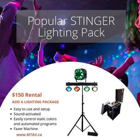 Popular DJ style Lighting Package by MTAV.ca