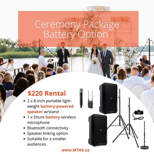 Ceremony PA Rental by MTAV.ca