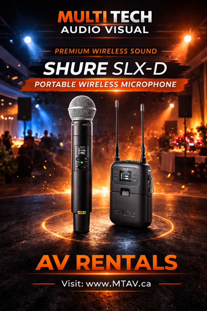 SLX-D wireless mic rental
