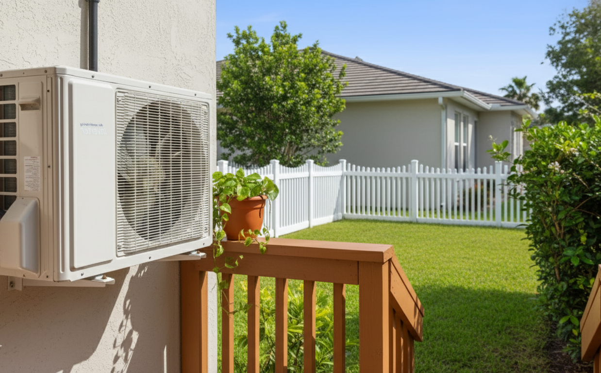 Man in black uniform points to furnace; indoor setting.