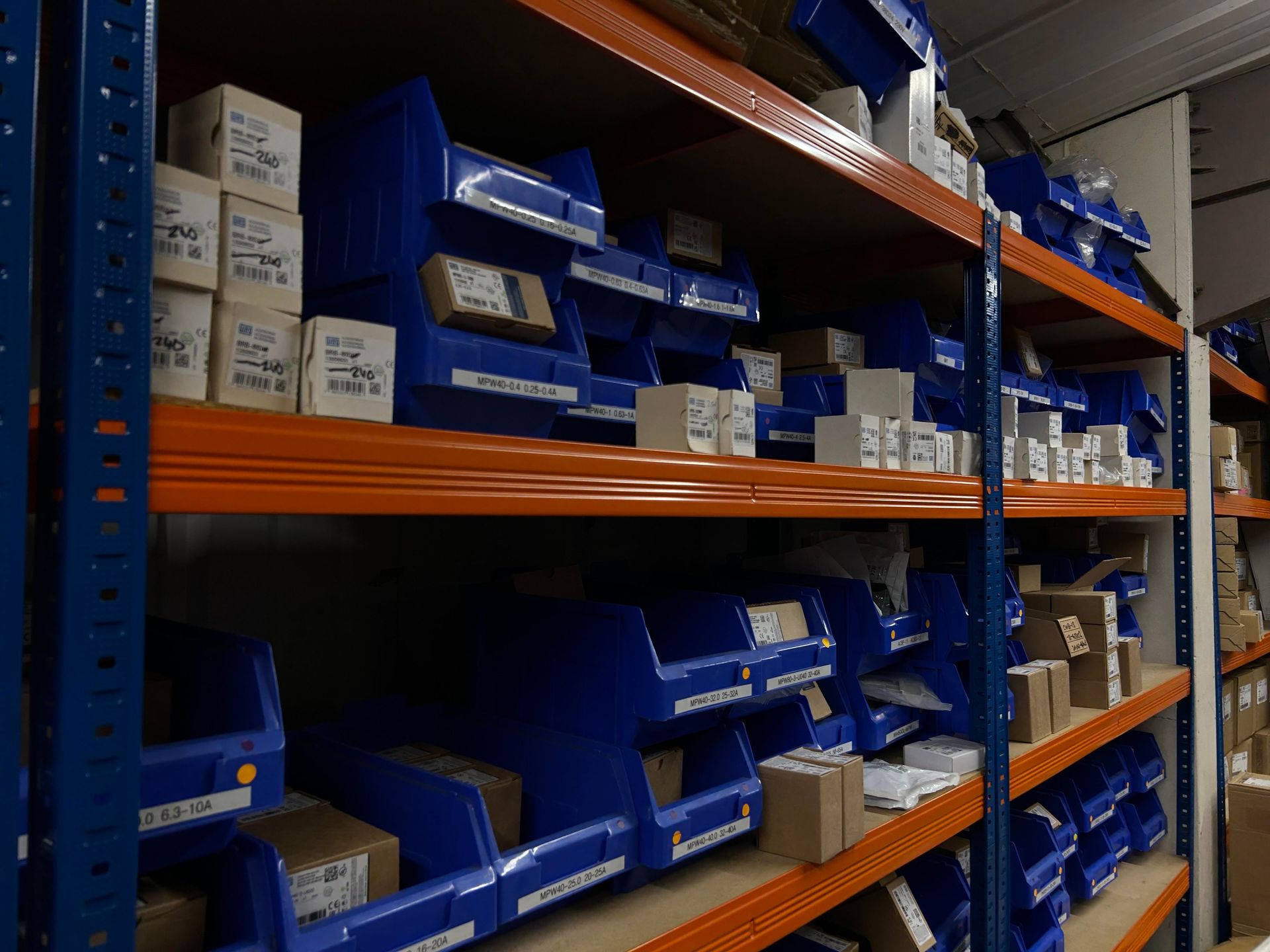 Stellar Controls warehouse stock of electrical components