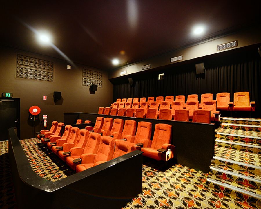 Chairs Inside The Sawtell Cinema With Lights At The Ceiling — Electricians in Coffs Harbour, NSW