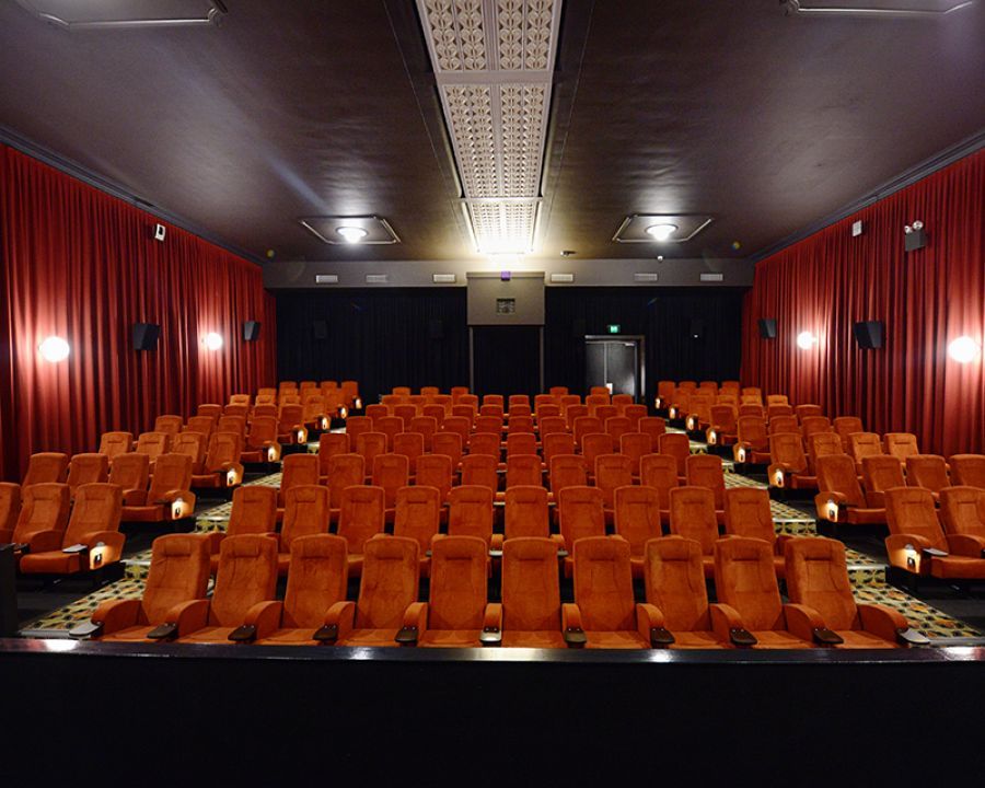 Inside The Sawtell Cinema With Lights Installed At The Side — Electricians in Coffs Harbour, NSW