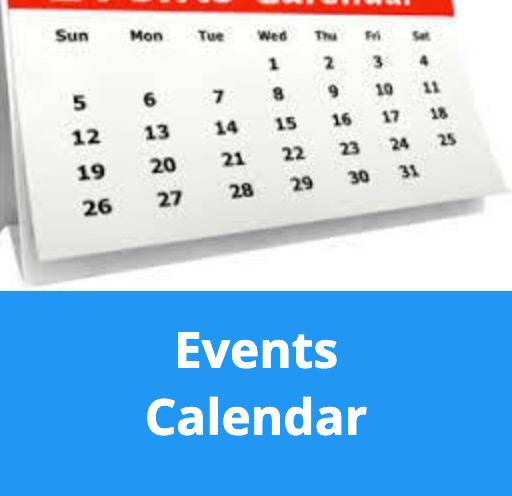 A calendar with the words events calendar on it