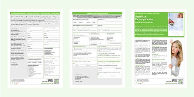 Download Anmeldebogen Zahnarztpraxis Dr. Clemens Guter und Guido Stiehle, Ehingen