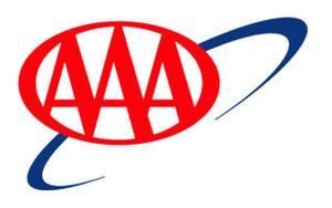AAA logo in red with blue swoosh on a white background
