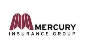 Mercury Insurance Group logo with maroon emblem and black text on a white background