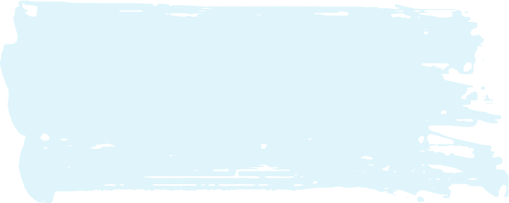 Light blue watercolor brushstroke banner on a white background