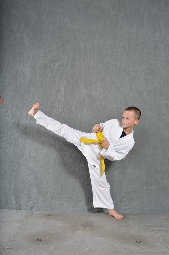 kids karate flying kick